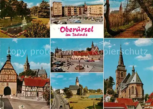 AK / Ansichtskarte Oberursel_Taunus Wasserfontaene Kirche Stadtansichten Stadttor Oberursel Taunus