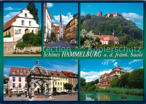 AK / Ansichtskarte Hammelburg Kirche Schloss Brunnen Saalepartie Hammelburg