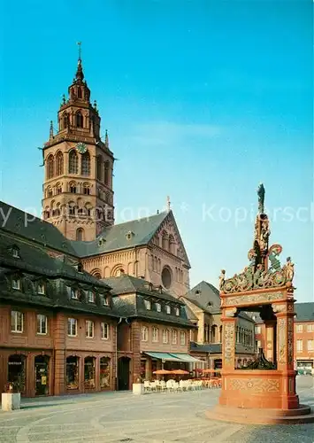 AK / Ansichtskarte Mainz_Rhein Dom Marktbrunnen  Mainz Rhein