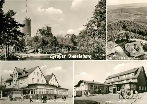 AK / Ansichtskarte Grosser_Inselsberg Sender Aussichtsturm HO Gaststaette Berggasthof Grosser Inselsberg