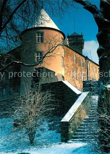 AK / Ansichtskarte Waldenburg_Sachsen Schloss im Winter Waldenburg Sachsen