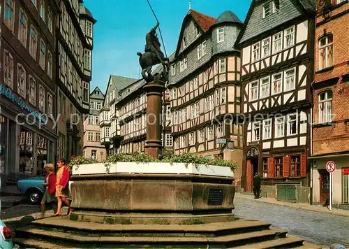 AK / Ansichtskarte Marburg_Lahn Marktbrunnen Marburg_Lahn