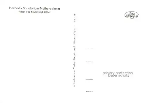 AK / Ansichtskarte Bad_Faulenbach Sanatorium Notburgaheim Bad_Faulenbach