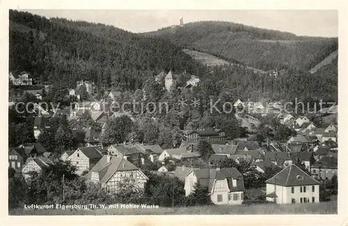 AK / Ansichtskarte Elgersburg Teilansicht mit Hoher Warte Luftkurort Thueringer Wald Elgersburg