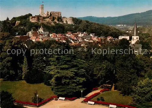 AK / Ansichtskarte Koenigstein_Taunus Blick ueber die Stadt zur Burgruine Koenigstein_Taunus