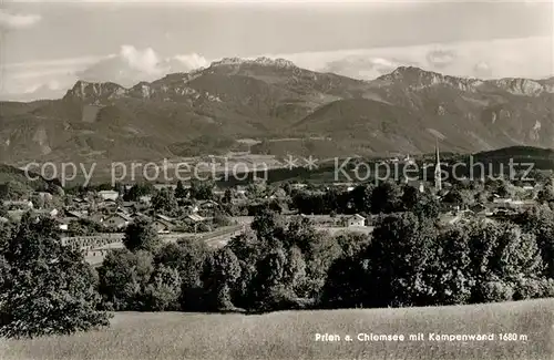 AK / Ansichtskarte Prien_Chiemsee Panorama Kampenwand Prien Chiemsee