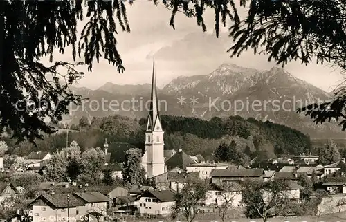 AK / Ansichtskarte Prien_Chiemsee Panorama Kirche Prien Chiemsee