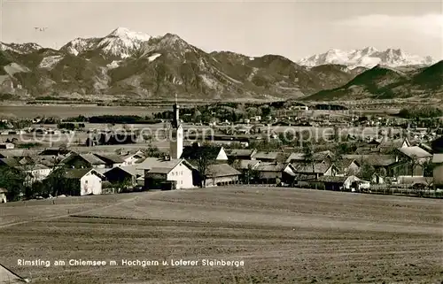 AK / Ansichtskarte Rimsting Panorama Hochgern Loferer Steinberge Rimsting