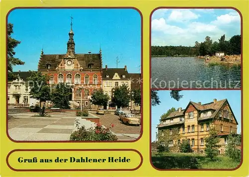 AK / Ansichtskarte Dahlen_Sachsen Rathaus Dammuehlenteich FDGB Erholungsheim Schmannewitz Dahlen_Sachsen