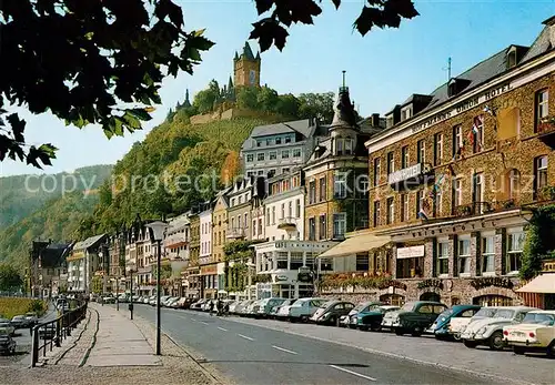 AK / Ansichtskarte Cochem_Mosel Promenade Burg Cochem Cochem Mosel