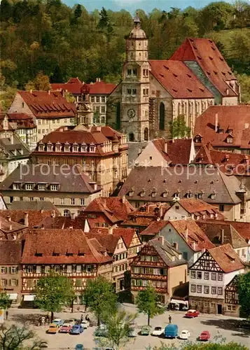 AK / Ansichtskarte Schwaebisch_Hall Haalplatz Rathaus Michaelskirche Schwaebisch Hall