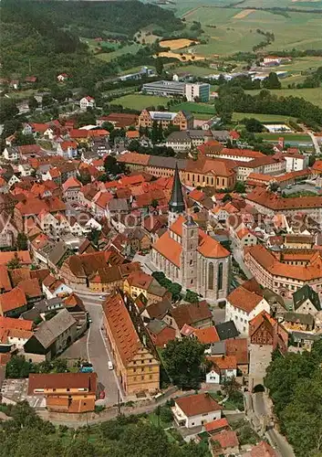 AK / Ansichtskarte Muennerstadt Fliegeraufnahme Stadtpfarrkirche St. Maria Magdalena Muennerstadt