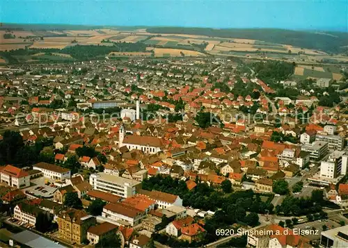 AK / Ansichtskarte Sinsheim_Elsenz Fliegeraufnahme Sinsheim Elsenz