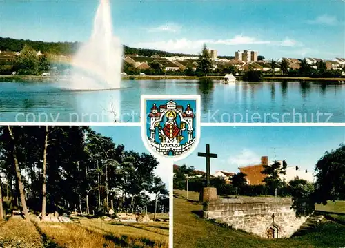 AK / Ansichtskarte Helmstedt Neubauviertel Steinmuehlenkamp Springbrunnen Lappwaldpartie Ludgerikreuz Helmstedt