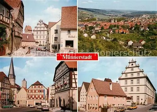 AK / Ansichtskarte Muennerstadt Anger Teilansicht Rathausplatz Zehntscheune Muennerstadt