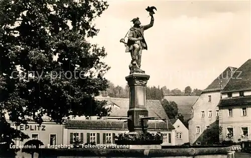 AK / Ansichtskarte Lauenstein_Erzgebirge Falkenjaegerbrunnen Lauenstein_Erzgebirge