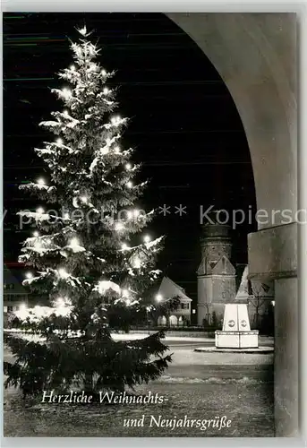 AK / Ansichtskarte Freudenstadt Weihnachtsbaum am Markt Freudenstadt