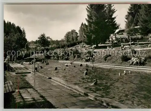 AK / Ansichtskarte Kniebis_Freudenstadt Schwimmbad Freibad Hochschwarzwaldstrasse Schwarzwald Kniebis_Freudenstadt