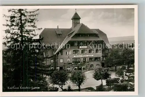 AK / Ansichtskarte Kniebis_Freudenstadt Kurhaus Kniebis Lamm Kniebis_Freudenstadt