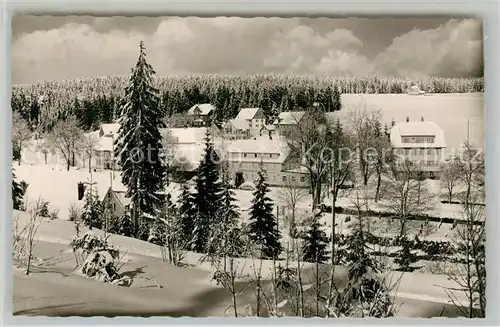 AK / Ansichtskarte Kniebis_Freudenstadt Teilansicht Kurort im Schwarzwald Winterimpressionen Kniebis_Freudenstadt