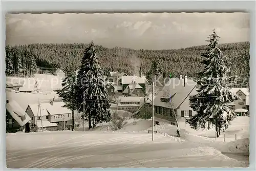 AK / Ansichtskarte Kniebis_Freudenstadt Teilansicht Kurort im Schwarzwald Winterimpressionen Kniebis_Freudenstadt