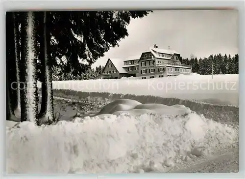 AK / Ansichtskarte Kniebis_Freudenstadt Luftkurheim Waldesruhe Winterlandschaft Schwarzwald Kniebis_Freudenstadt