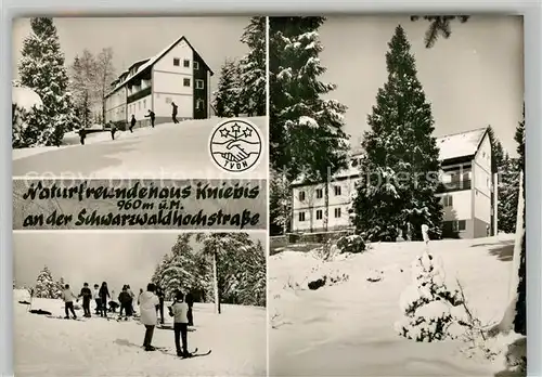 AK / Ansichtskarte Kniebis_Freudenstadt Naturfreundehaus Wintersportplatz Schwarzwaldhochstrasse Schwarzwald Kniebis_Freudenstadt