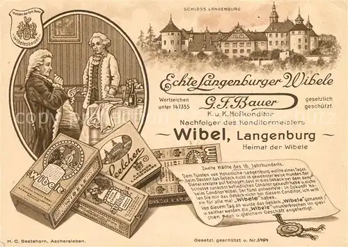 AK / Ansichtskarte Langenburg_Wuerttemberg Schloss Echte Langenburger Wibele  Langenburg Wuerttemberg