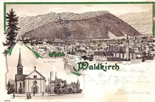 AK / Ansichtskarte Waldkirch_Breisgau Evangelische Kirche Waldkirch Breisgau