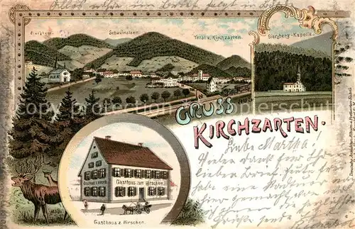 AK / Ansichtskarte Kirchzarten Gasthaus Hirschen Schauinsland Giersbergkapelle Kirchzarten