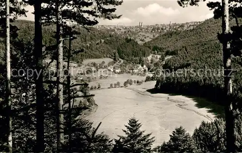 AK / Ansichtskarte Freudenstadt Landschaftspanorama Blick zum Kurort im Schwarzwald Freudenstadt