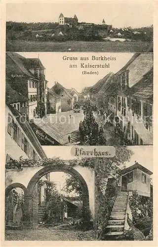 AK / Ansichtskarte Burkheim_Kaiserstuhl Pfarrhaus Rathaus  Burkheim_Kaiserstuhl