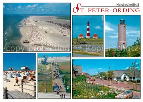 AK / Ansichtskarte St_Peter Ording Fliegeraufnahme Strnad Leuchttuerme St_Peter Ording