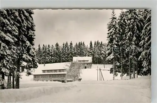 AK / Ansichtskarte Kniebis_Freudenstadt Gasthaus Pension zum Waldhorn Winterlandschaft Schwarzwald Kniebis_Freudenstadt