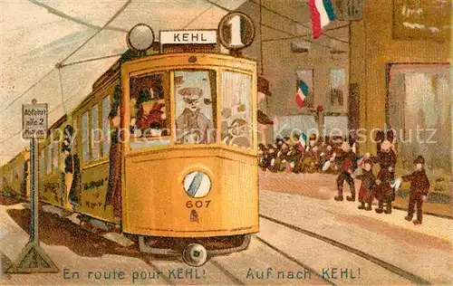 AK / Ansichtskarte Kehl_Rhein Strassenbahn  Kehl_Rhein