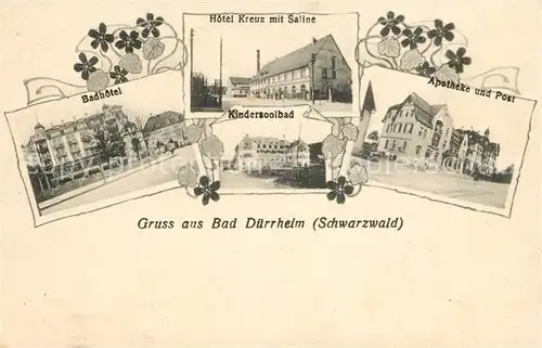 AK / Ansichtskarte Bad_Duerrheim Hotel Kreuz Badhotel Apotheke Bad_Duerrheim