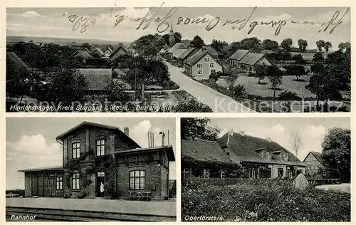 AK / Ansichtskarte Hinrichshagen_Greifswald Bahnhof Oberfoersterei  Hinrichshagen Greifswald