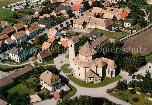 AK / Ansichtskarte Ottmarsheim_Haut Rhin Vue aerienne de leglise octogonale  Ottmarsheim Haut Rhin