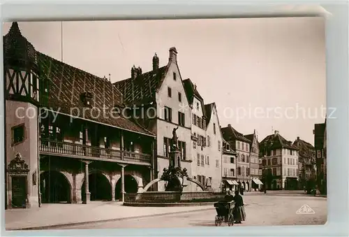 AK / Ansichtskarte Colmar_Haut_Rhin_Elsass Ancienne Douane et Fontaine Schwendi Colmar_Haut_Rhin_Elsass