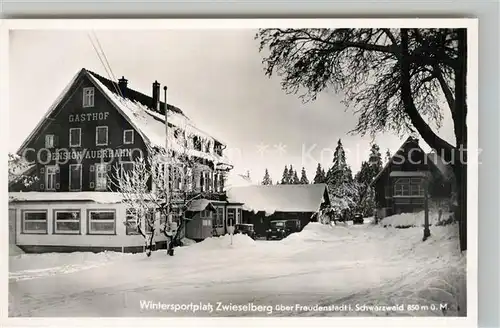 AK / Ansichtskarte Zwieselberg_Freudenstadt Gasthof Pension Auerhahn Kurort Wintersportplatz im Schwarzwald Zwieselberg_Freudenstadt