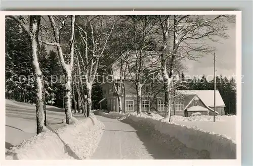 AK / Ansichtskarte Oberzwieselberg Hotel Pension Hirsch Winter im Schwarzwald 