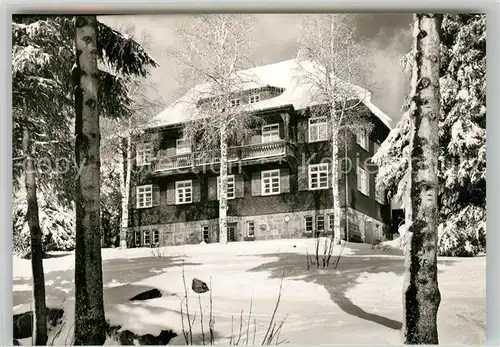 AK / Ansichtskarte Kniebis_Freudenstadt Naturfreundehaus Winterimpressionen Schwarzwald Kniebis_Freudenstadt