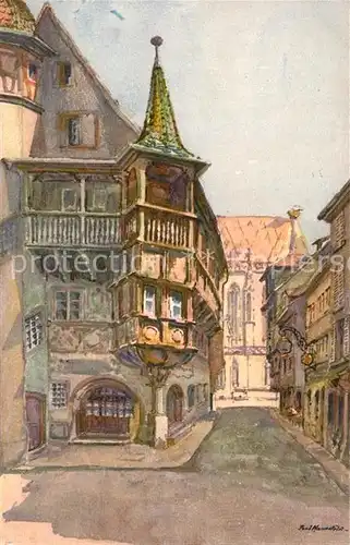 AK / Ansichtskarte Colmar_Haut_Rhin_Elsass Ortsmotiv Kuenstlerkarte Colmar_Haut_Rhin_Elsass