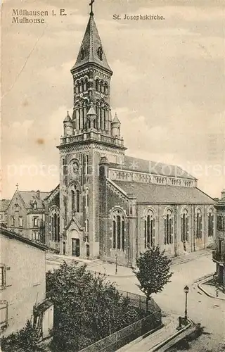 AK / Ansichtskarte Muelhausen_Elsass St Josephskirche Muelhausen Elsass