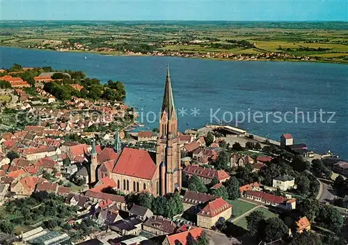 AK / Ansichtskarte Schleswig_Schlei Fliegeraufnahme mit Dom Schleswig_Schlei