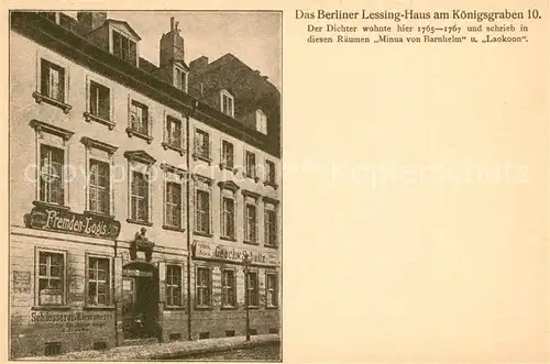 AK / Ansichtskarte Berlin Berliner Lessinghaus am Koenigsgraben 10 Berlin