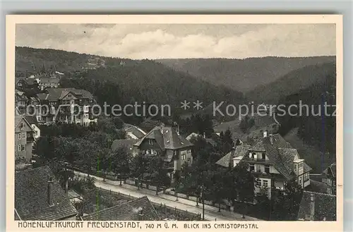 AK / Ansichtskarte Freudenstadt Panorama Blick ins Christophstal Schwarzwald Freudenstadt