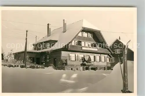 AK / Ansichtskarte Kniebis_Freudenstadt Gasthaus Fremdenheim Schwarzwald im Winter Kniebis_Freudenstadt