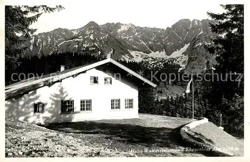 AK / Ansichtskarte Wetterstein Haus Wettersteinwand Wetterstein