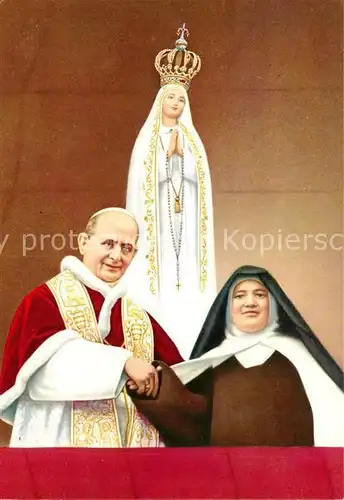 AK / Ansichtskarte Papst Paulo VI Irma Lucia Fatima Portugal  Papst